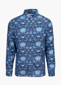 Breeze Linen Shirt - background::white,variant::Navy