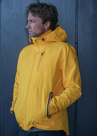 Geneve Rain Jacket - background::white,variant::Saffron