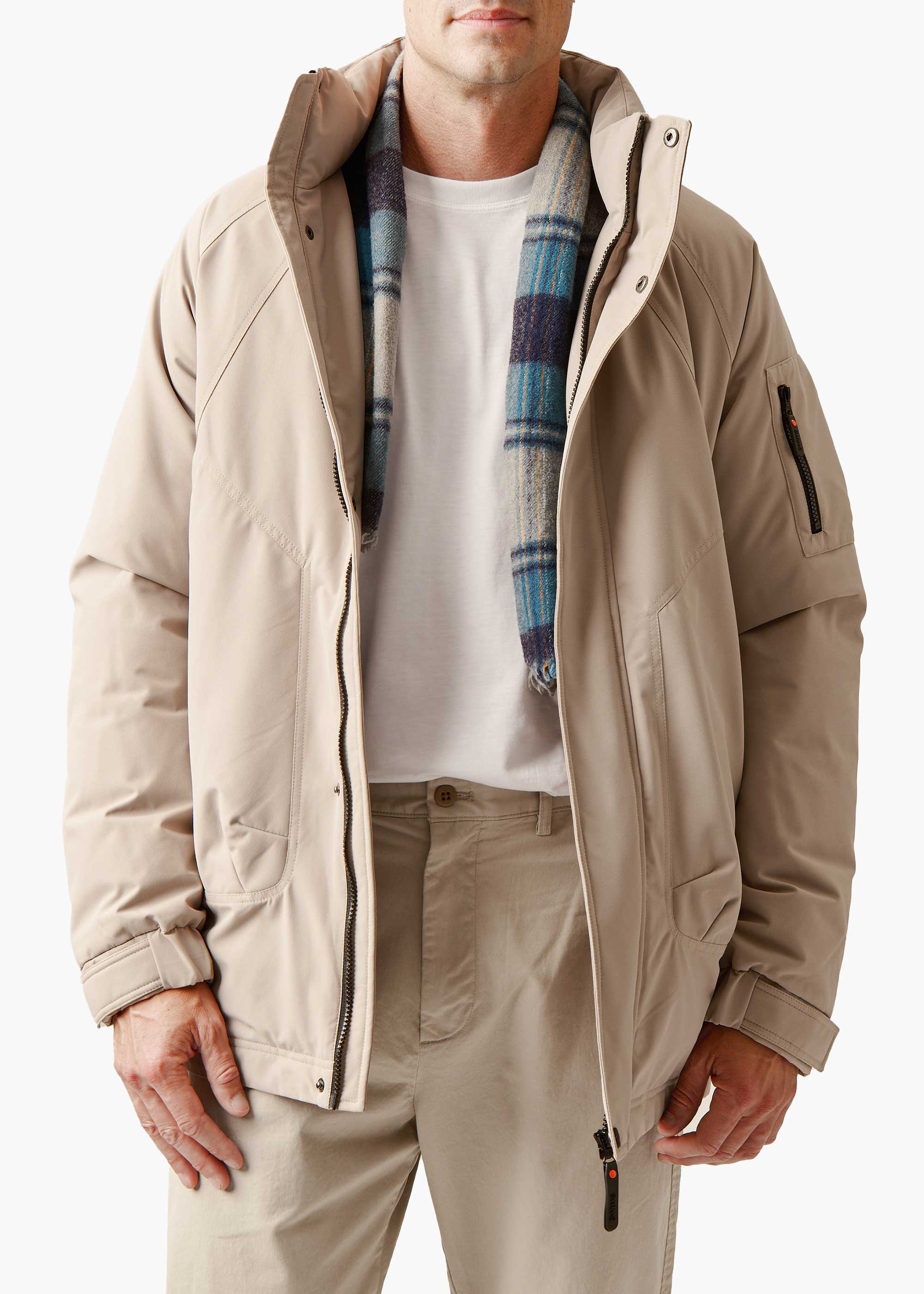 Skadi Down Parka - background::white,variant::Beige