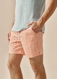 Sol Swim Short (6 ½” Inseam) - background::white,variant::Mosaico Orange