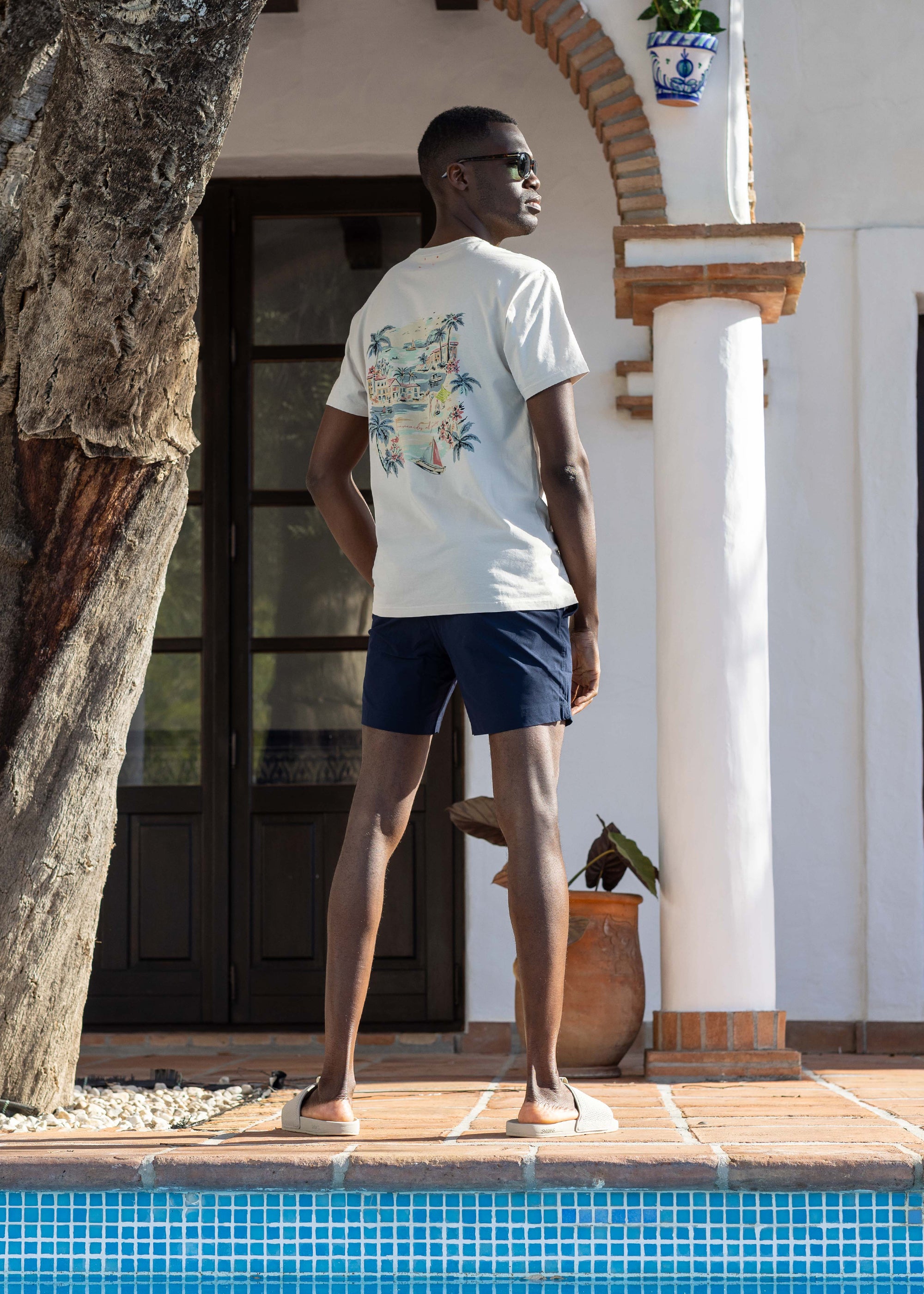 Sol Swim Short (6 ½” Inseam) - background::white,variant::Naxos Navy