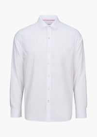 Malfa Garment Dye Shirt - background::white,variant::White