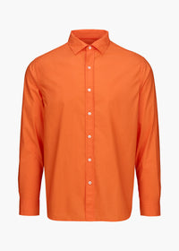 Malfa Garment Dye Shirt - background::white,variant::Arancia