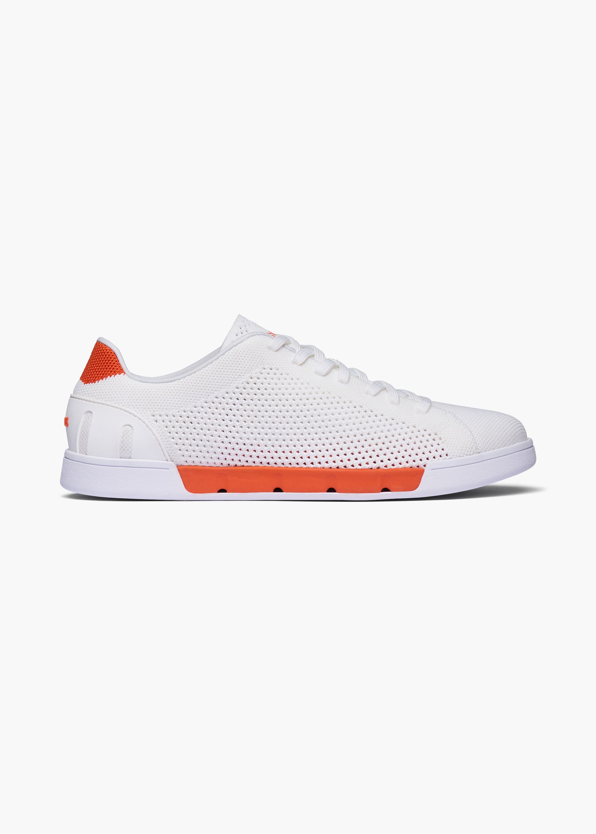 Breeze Tennis Knit - background::white,variant::White/SWIMS Orange