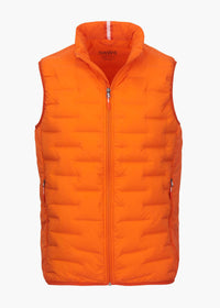Lofoten Seamless Down Vest - background::white,variant::Swims Orange