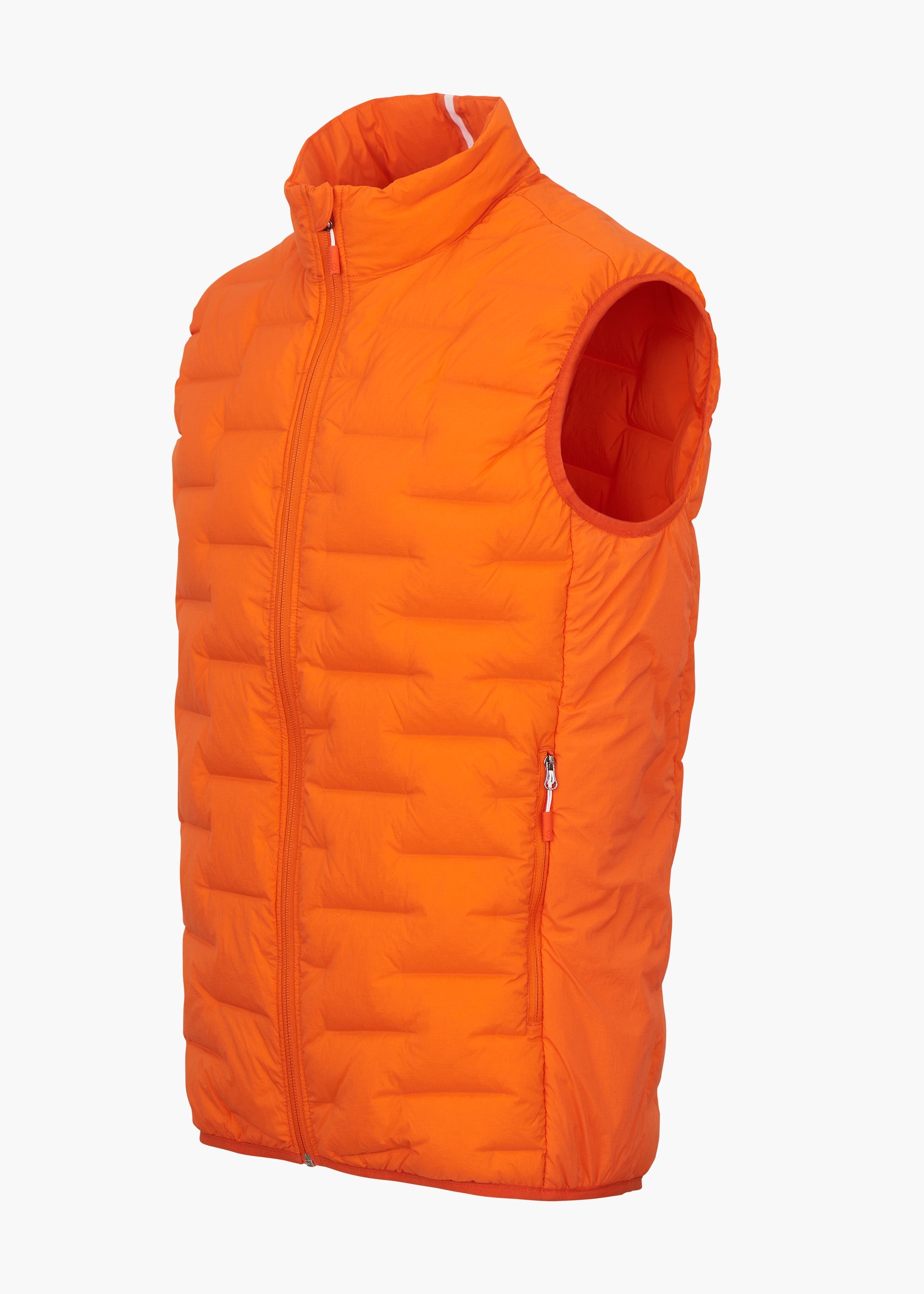 Lofoten Seamless Down Vest - background::white,variant::Swims Orange