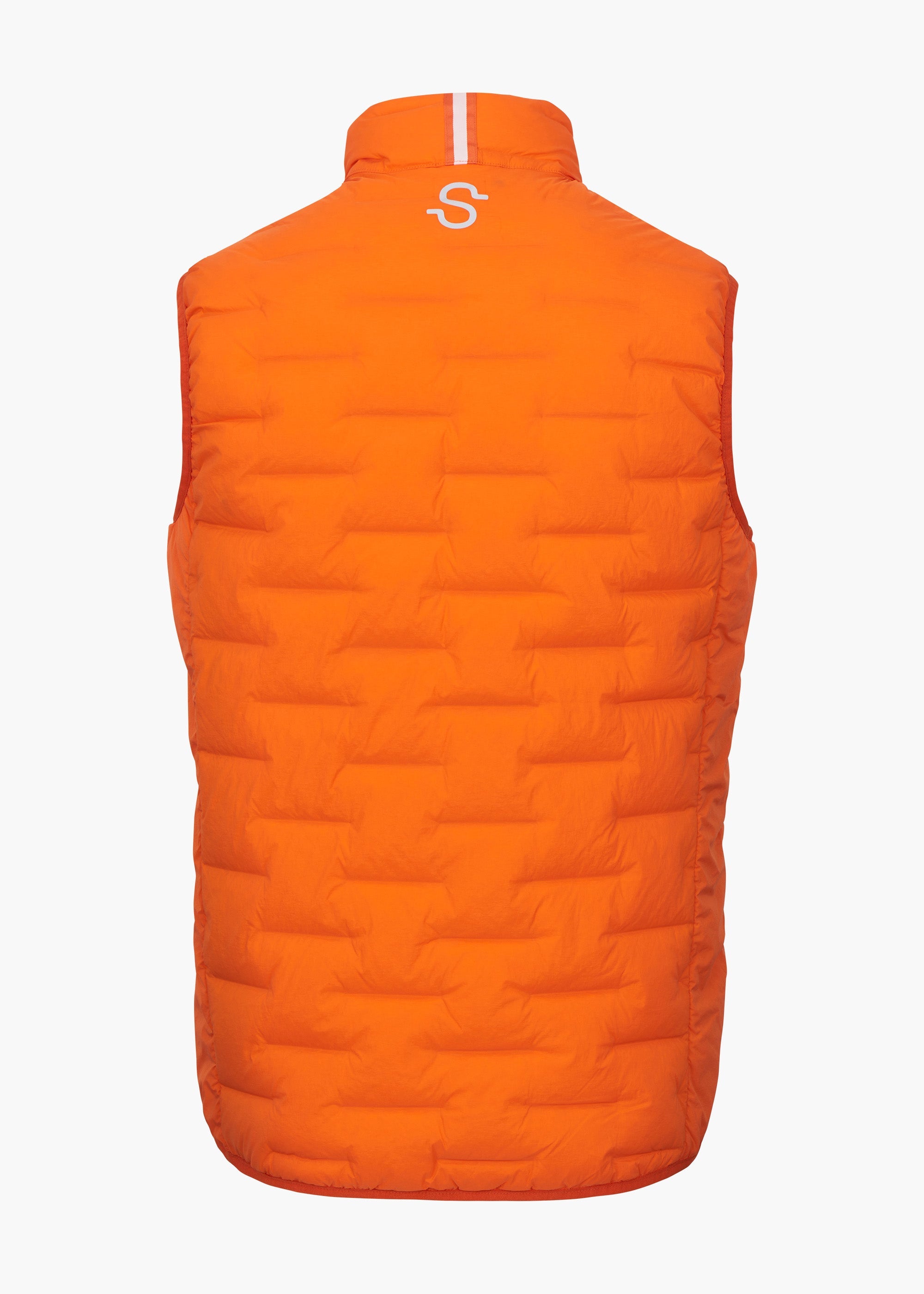 Lofoten Seamless Down Vest - background::white,variant::Swims Orange