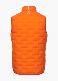 Lofoten Seamless Down Vest - background::white,variant::Swims Orange