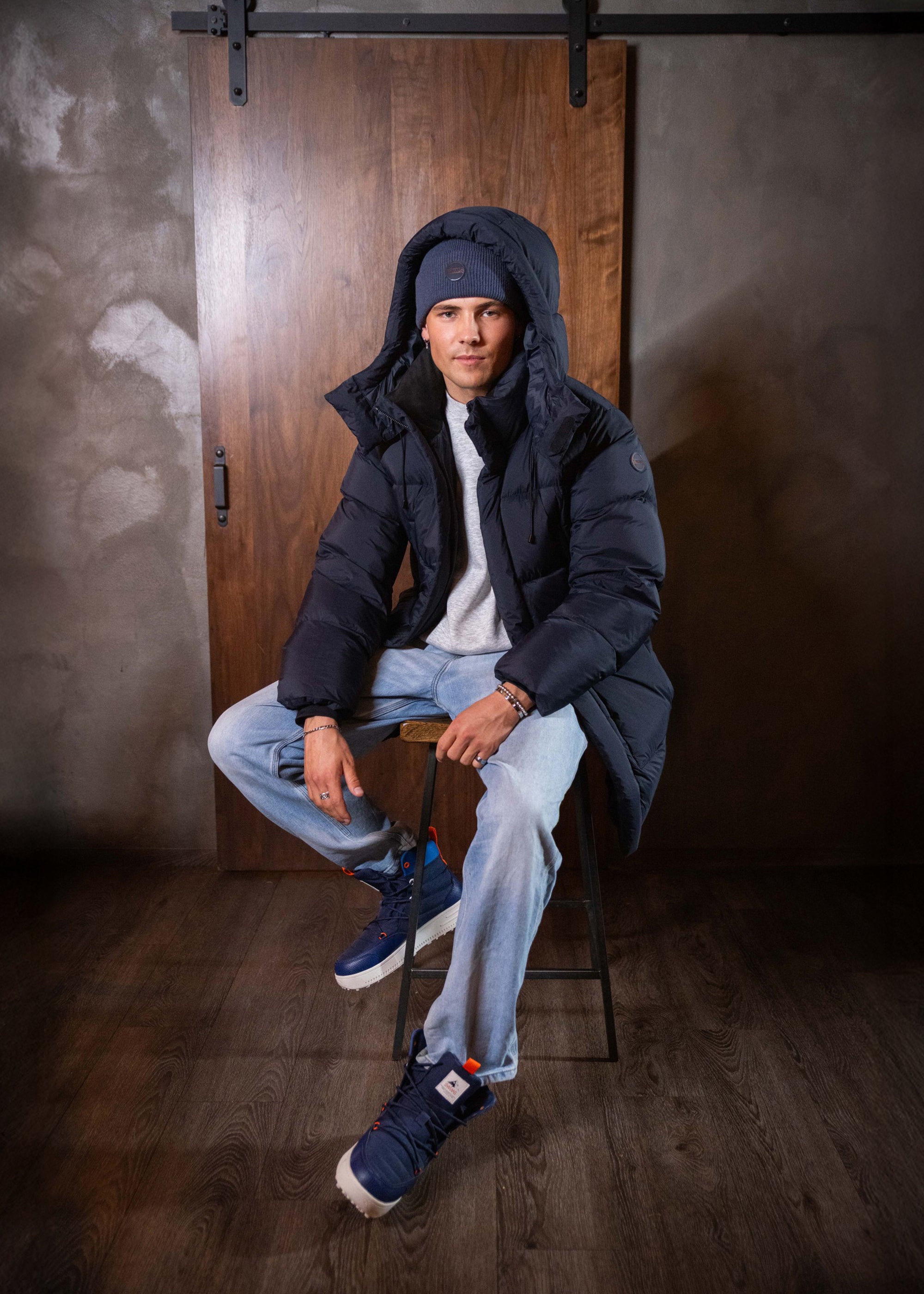 Nagano Down Parka - background::white,variant::Midnight