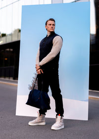 Myoko Down Vest - background::white,variant::Midnight