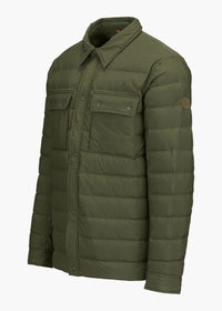 Sapparo Down Shirt - background::white,variant::Dark Olive