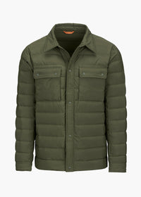 Sapparo Down Shirt - background::white,variant::Dark Olive