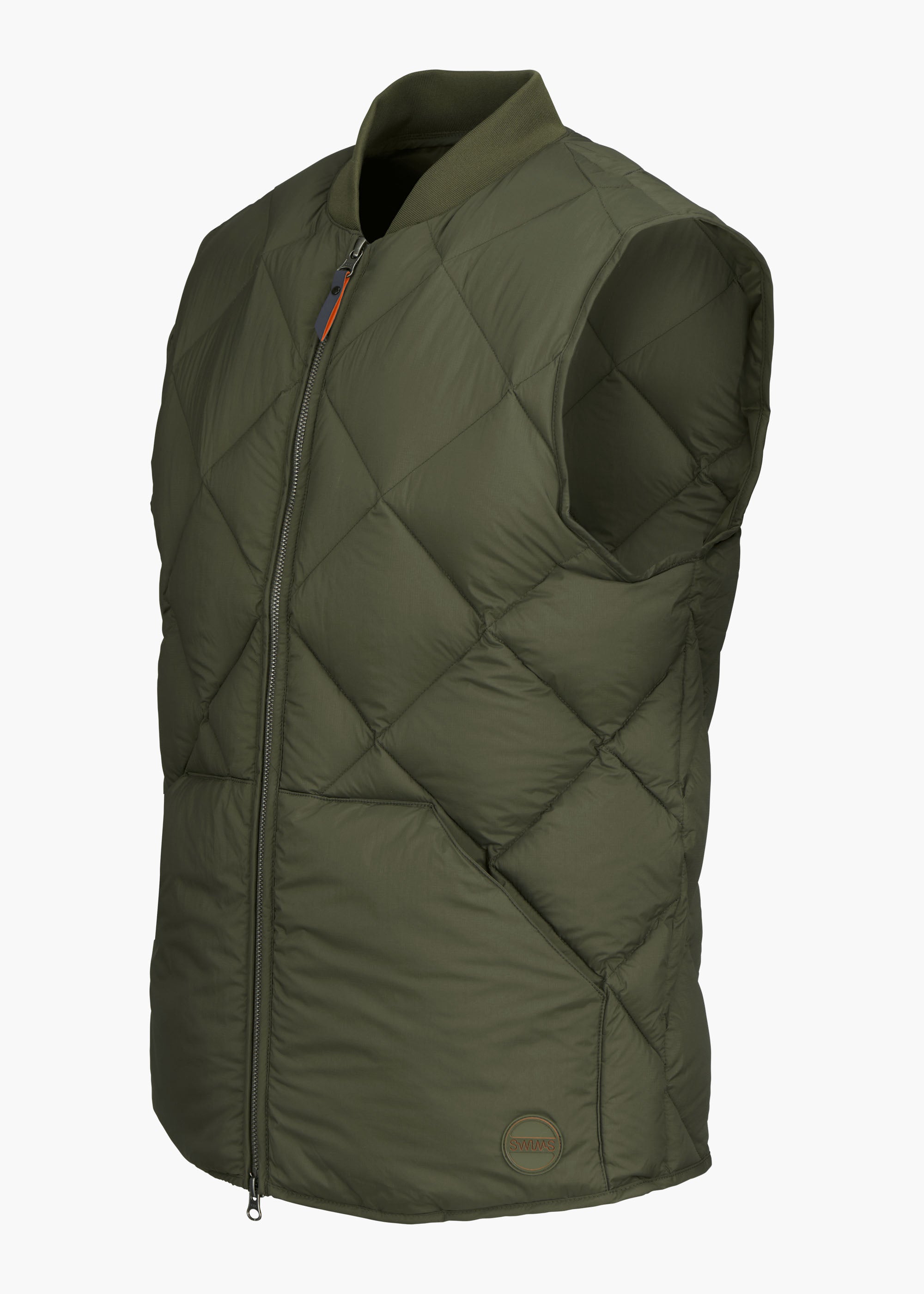 Myoko Down Vest - background::white,variant::Dark Olive