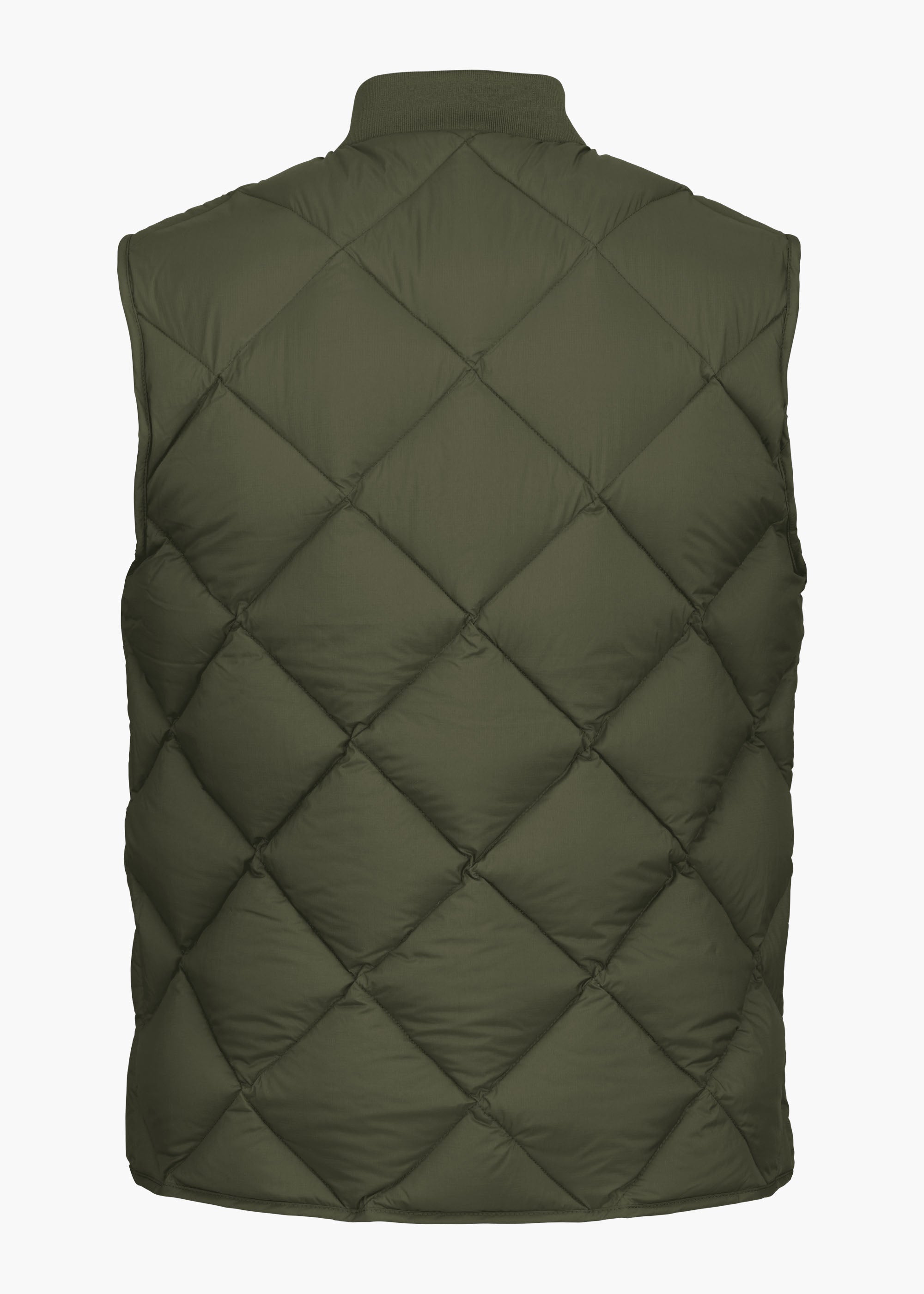 Myoko Down Vest - background::white,variant::Dark Olive