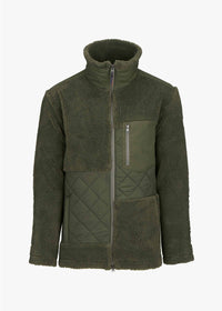 Osaka Pile Jacket - background::white,variant::Dark Olive