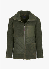 Osaka Pile Jacket - background::white,variant::Dark Olive