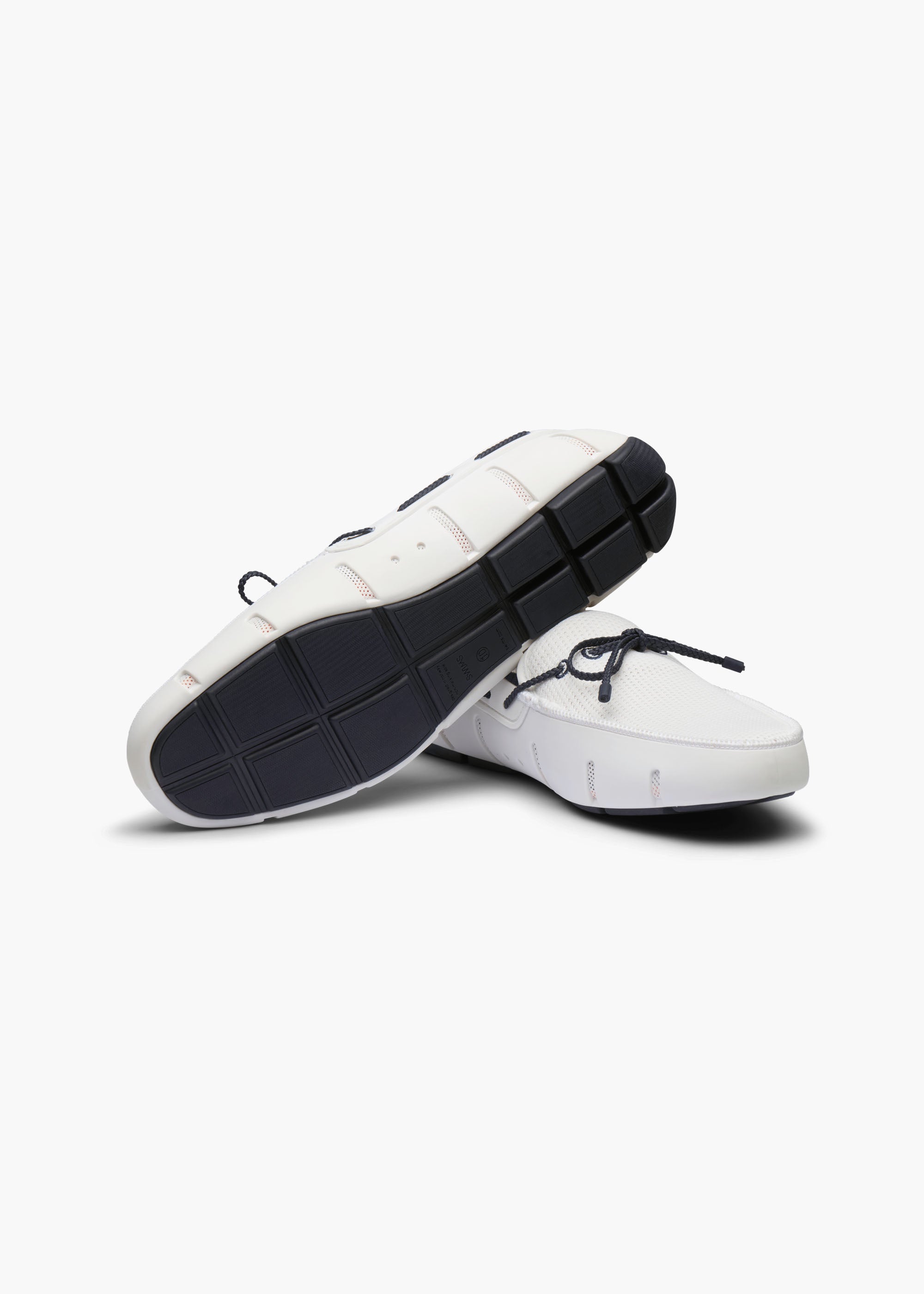 Braided Lace Loafer - background::white,variant::White/Navy