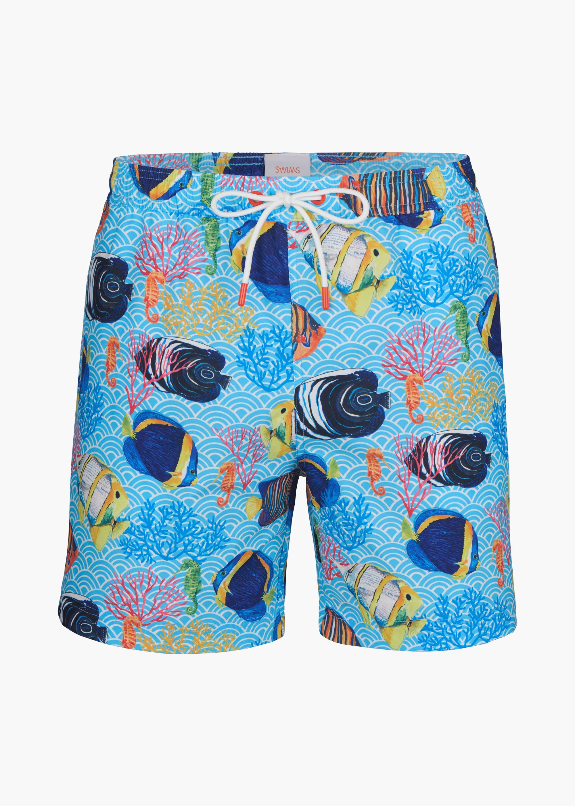 Sol Swim Short (6 ½” Inseam) - background::white,variant::Paros Spray Blue