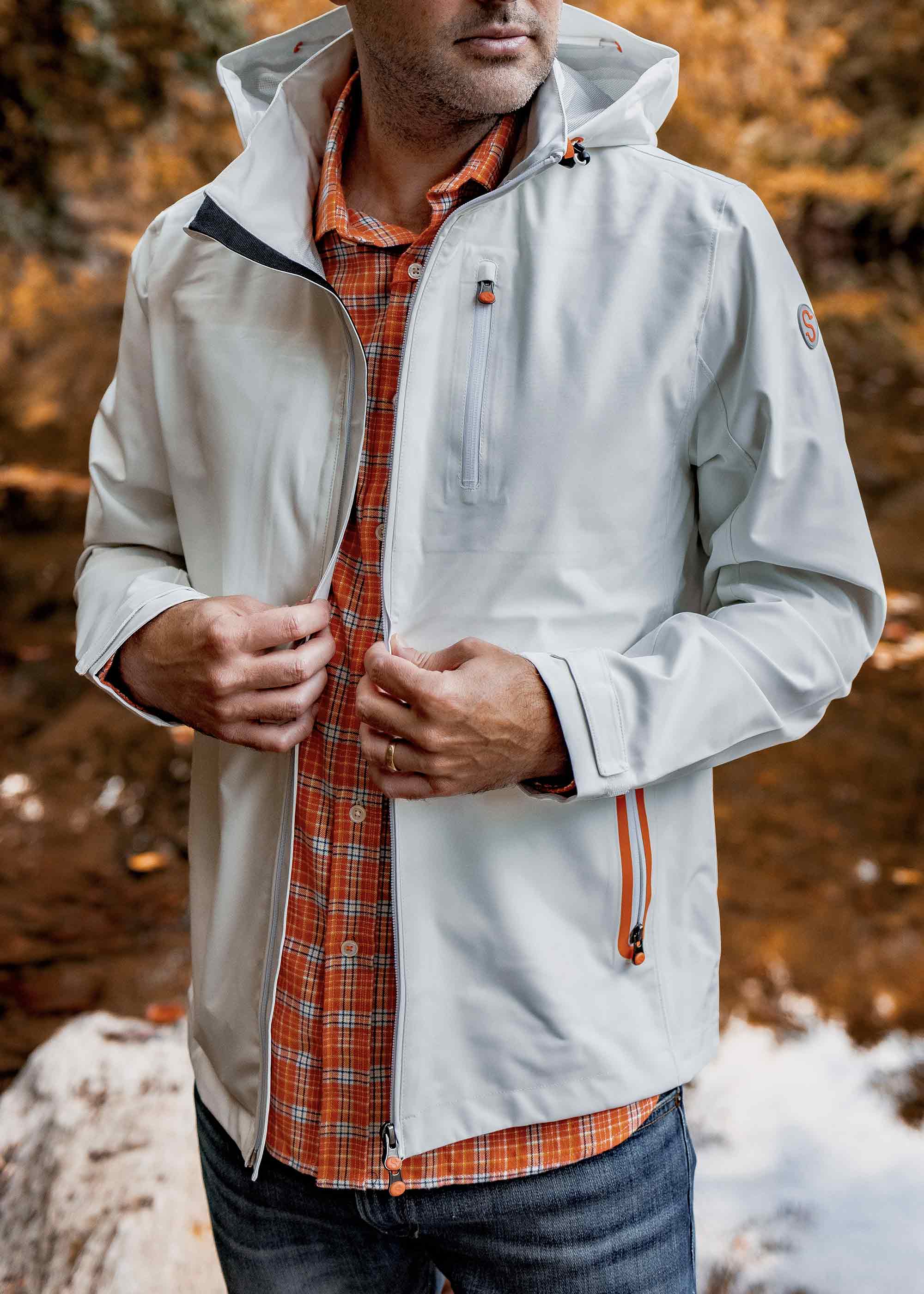 Geneve Rain Jacket - background::white,variant::White