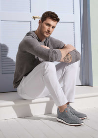 Olsen Knit Oxford - background::white,variant::Grey Melange