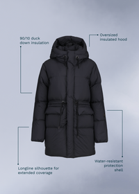 Tokyo Down Parka - background::white,variant::Black