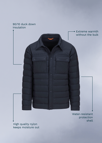 Sapparo Down Shirt - background::white,variant::Midnight