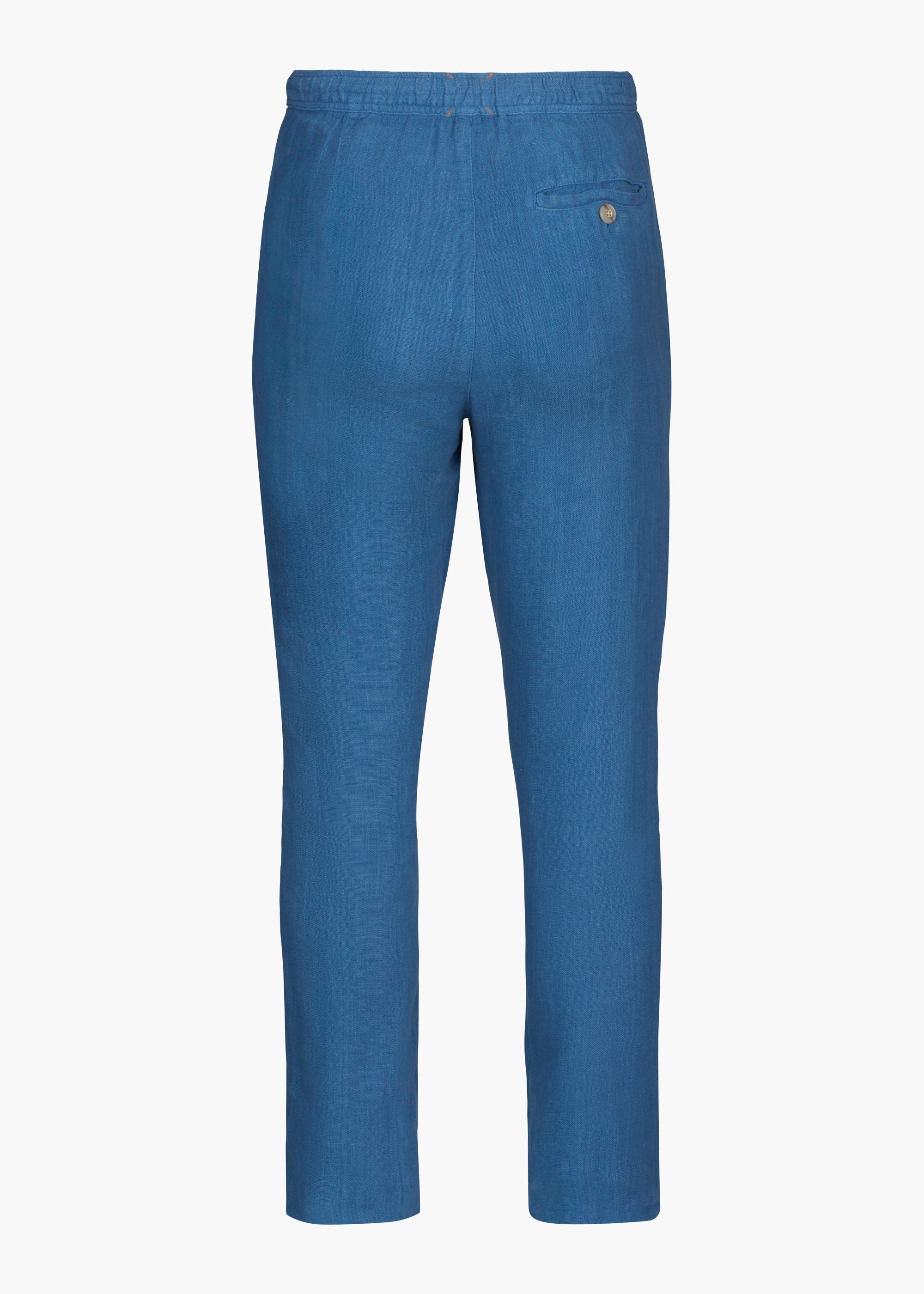 Amalfi Slim Linen Pant - background::white,variant::Slate Blue