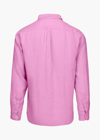 Amalfi Linen Shirt - background::white,variant::Orchid