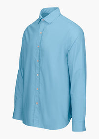 Malfa Garment Dye Shirt - background::white,variant::Aegean Blue