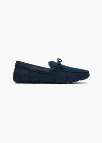 Braided Lace Loafer - background::white,variant::Navy