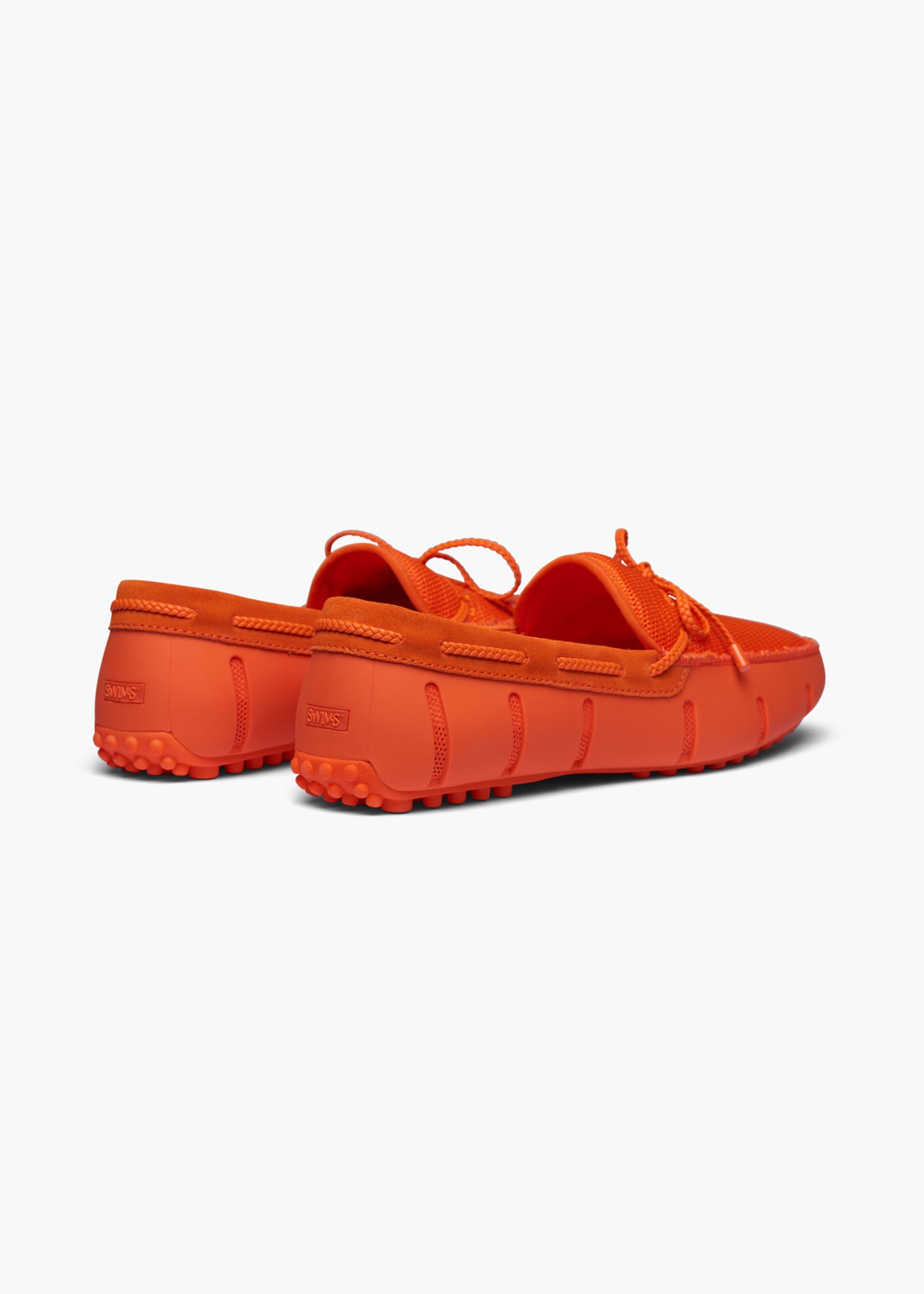 Braided Lace Lux Loafer Driver - background::white,variant::SWIMS Orange