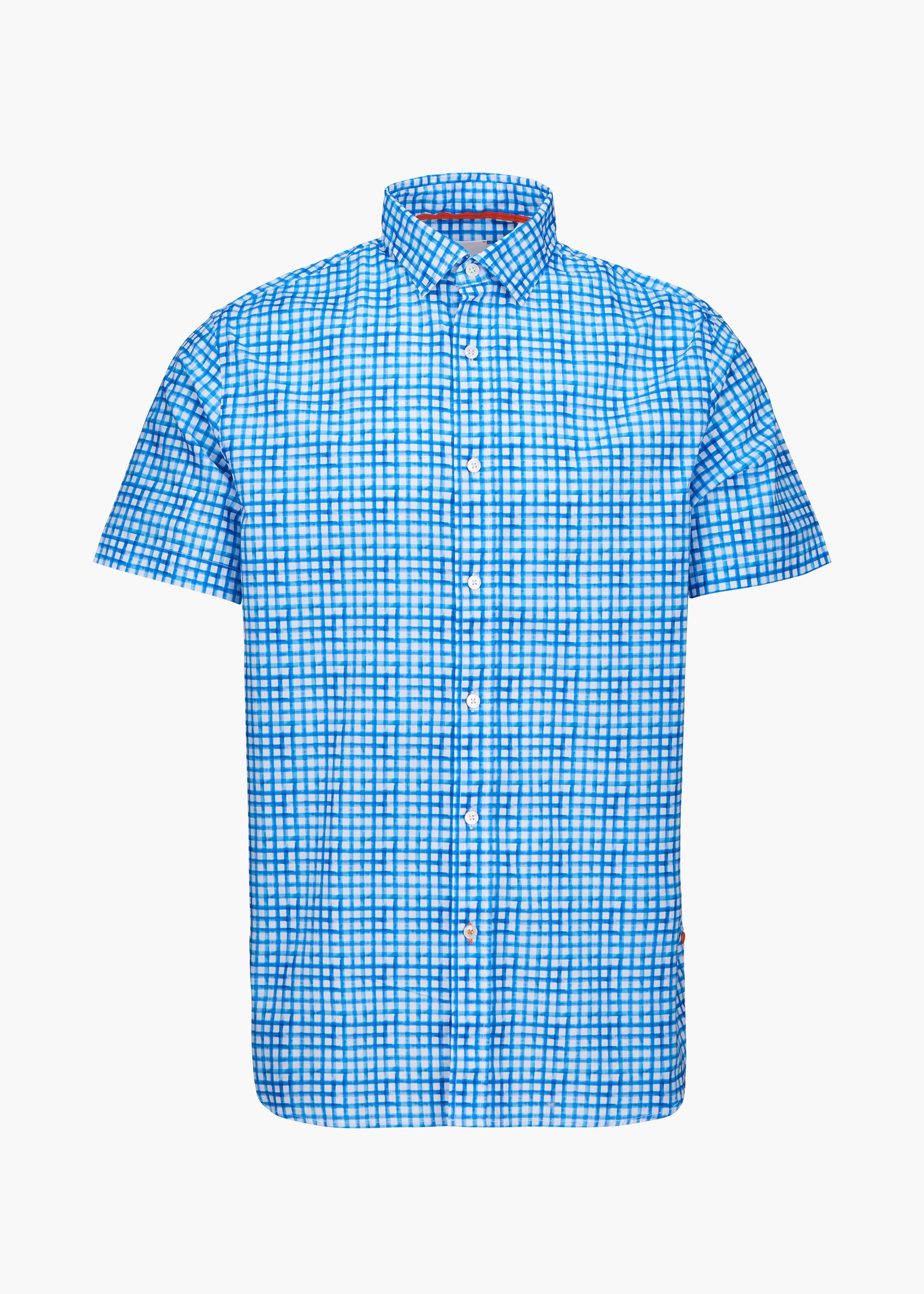 Barrano Woven Shirt - background::white,variant::Blue Skies