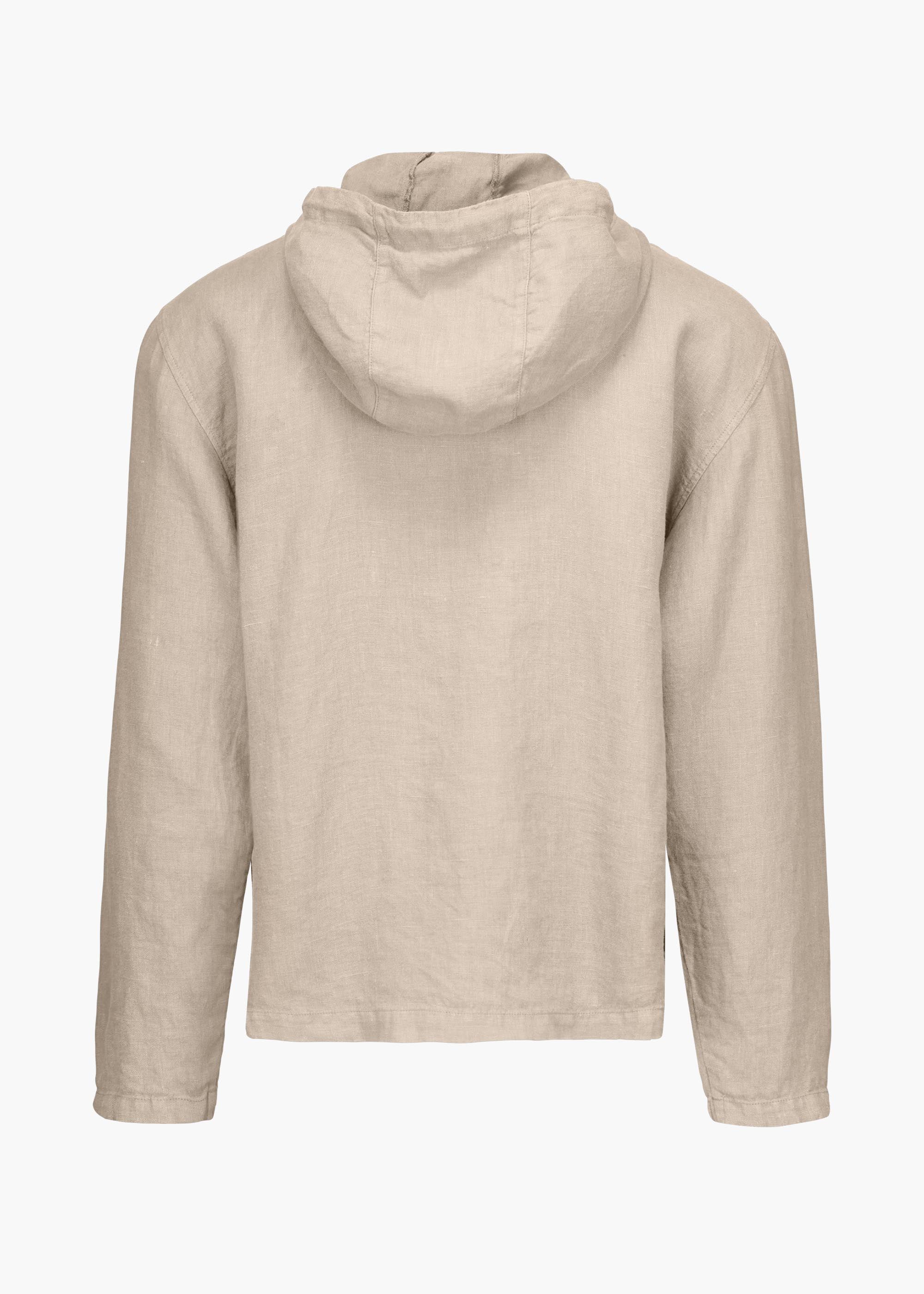Amalfi Popover Hoodie - background::white,variant::Sand Dune