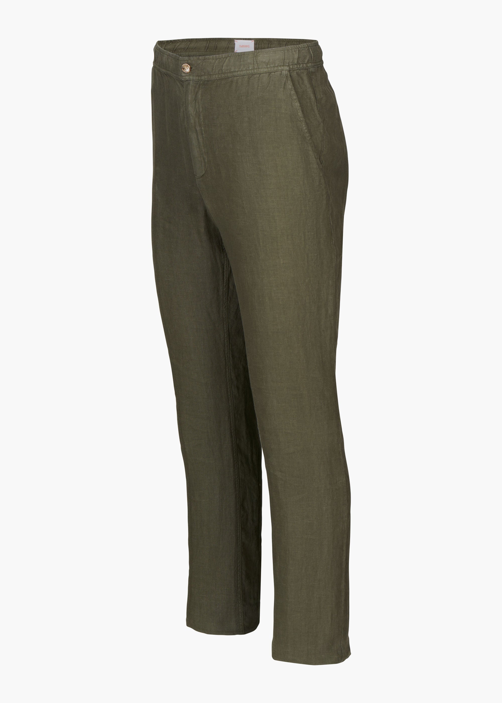 Amalfi Slim Linen Pant - background::white,variant::Hickory