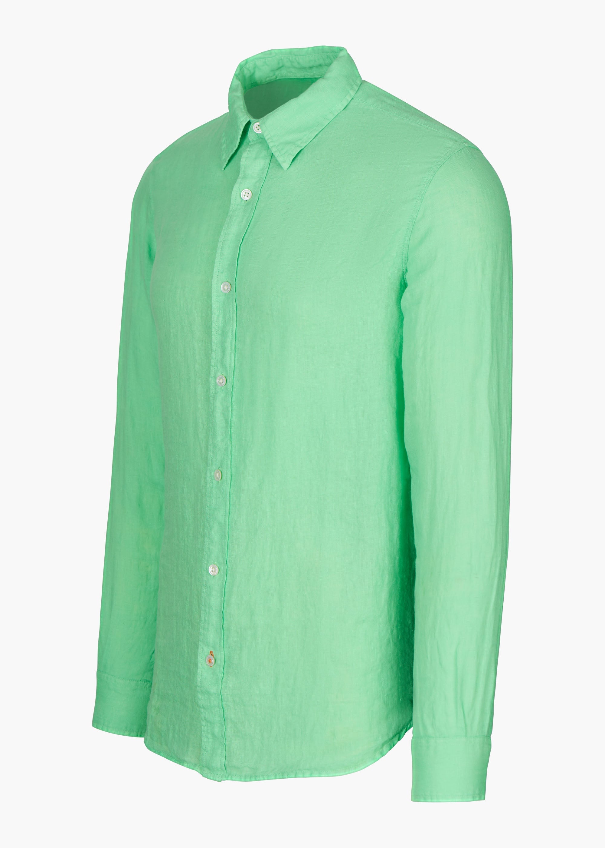 Amalfi Linen Shirt - background::white,variant::Sea Glass
