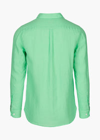 Amalfi Linen Shirt - background::white,variant::Sea Glass
