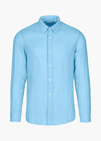 Amalfi Linen Shirt - background::white,variant::Spray Blue