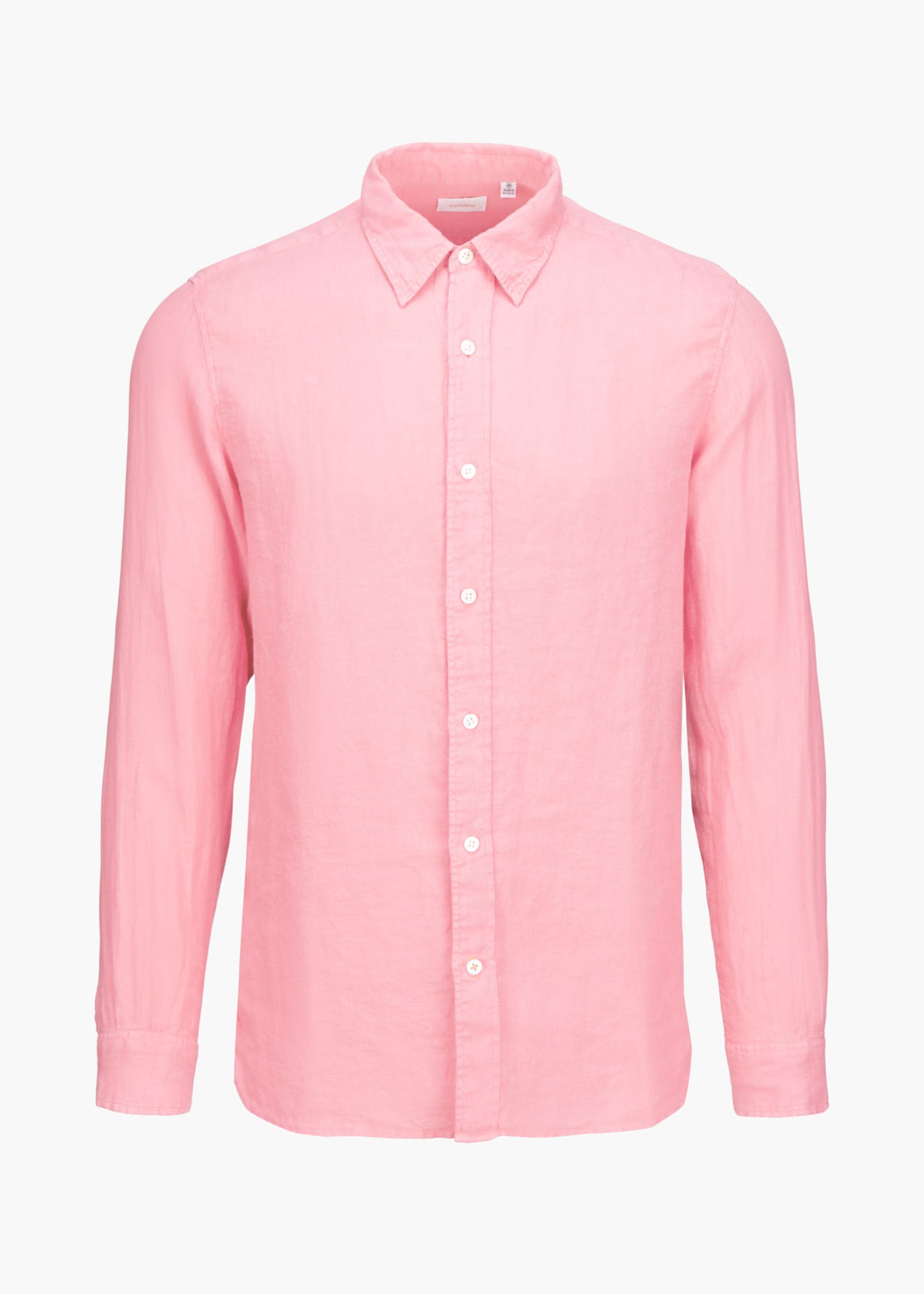 Amalfi Linen Shirt - background::white,variant::Blush Pink