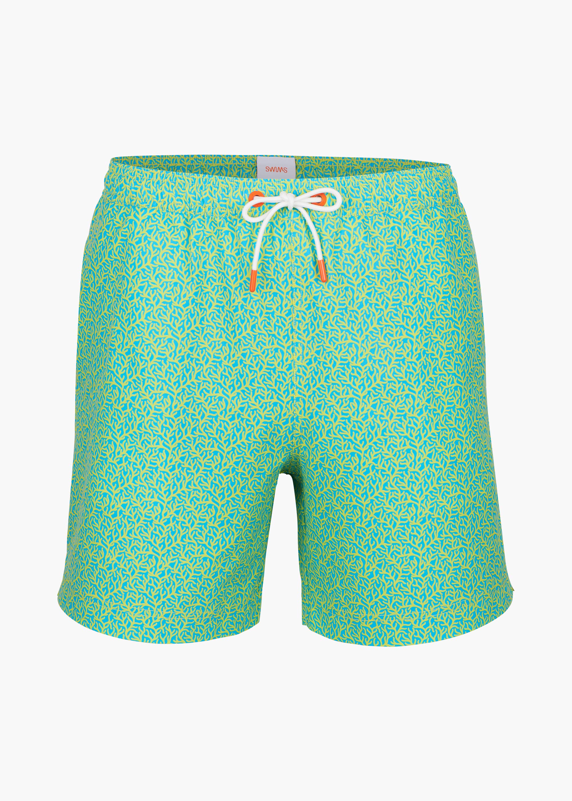 Sol Swim Short (6 ½” inseam) - background::white,variant::Coral Citron